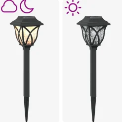 vidaXL Buitenzonne-lampen met grondpin 6 st Warmwit 42 cm PP