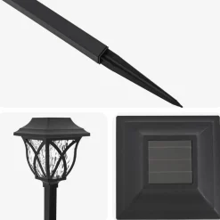 vidaXL Buitenzonne-lampen met grondpin 6 st Warmwit 42 cm PP