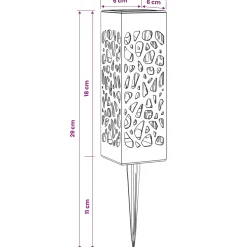 vidaXL Buitenzonne-lampen met grondpin 4 st Warmwit 29 cm PP