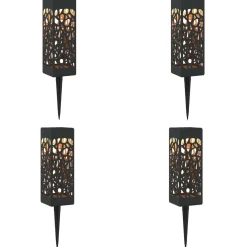 vidaXL Buitenzonne-lampen met grondpin 4 st Warmwit 29 cm PP
