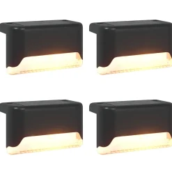 vidaXL Buitenzonne-lampen met grondpin 4 st Warmwit 4,5 cm ABS en PS