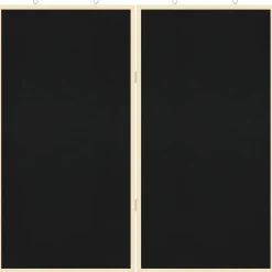 vidaXL Bulletinbord 80 x 80 x 1.4 cm Massief grenenhout Zwart