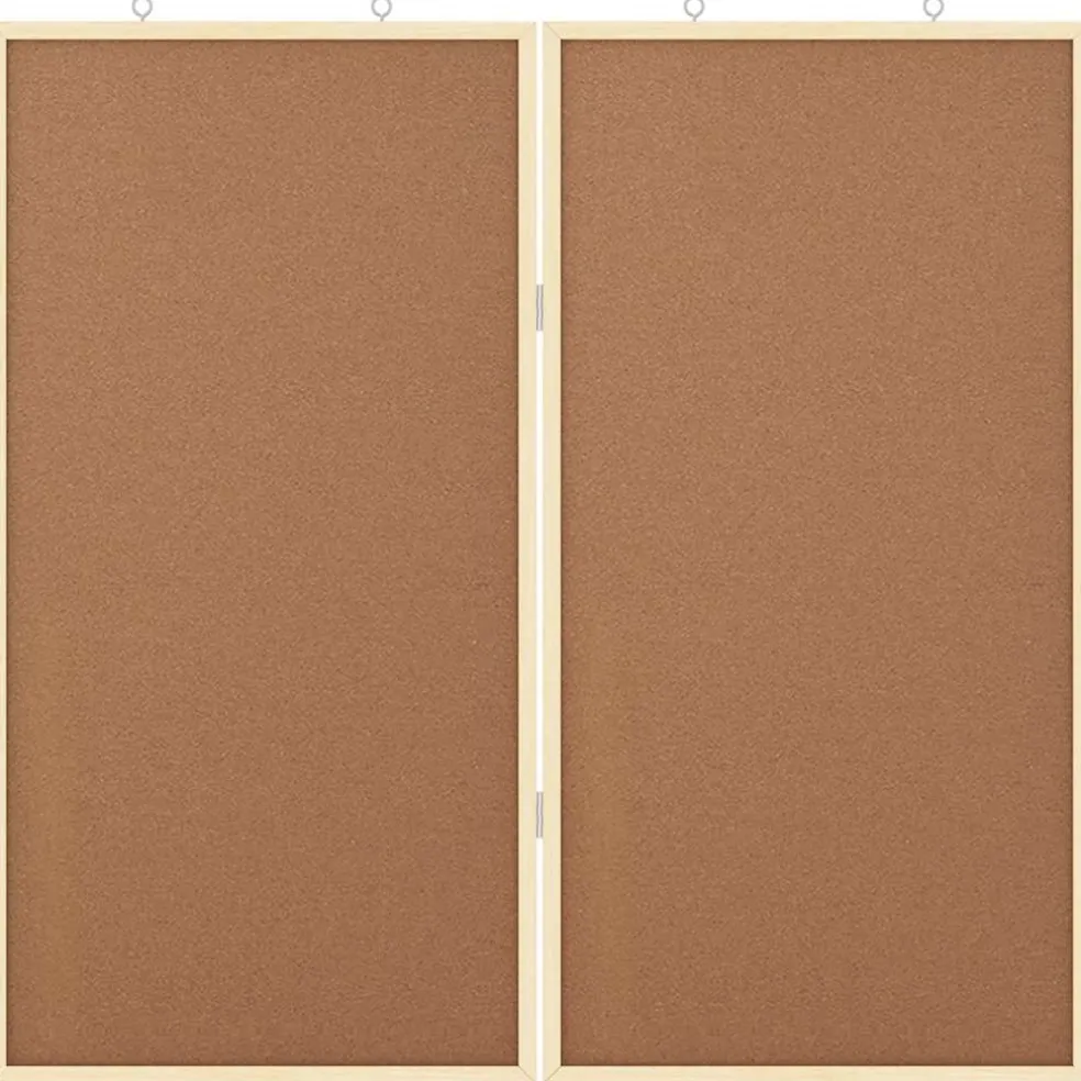 vidaXL Bulletinbord 80 x 80 x 1.4 cm Massief grenenhout Bruin