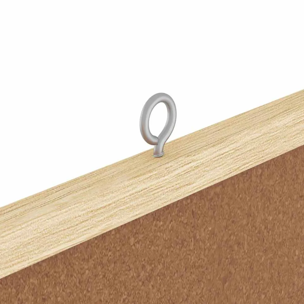 vidaXL Bulletinbord 80 x 80 x 1.4 cm Massief grenenhout Bruin