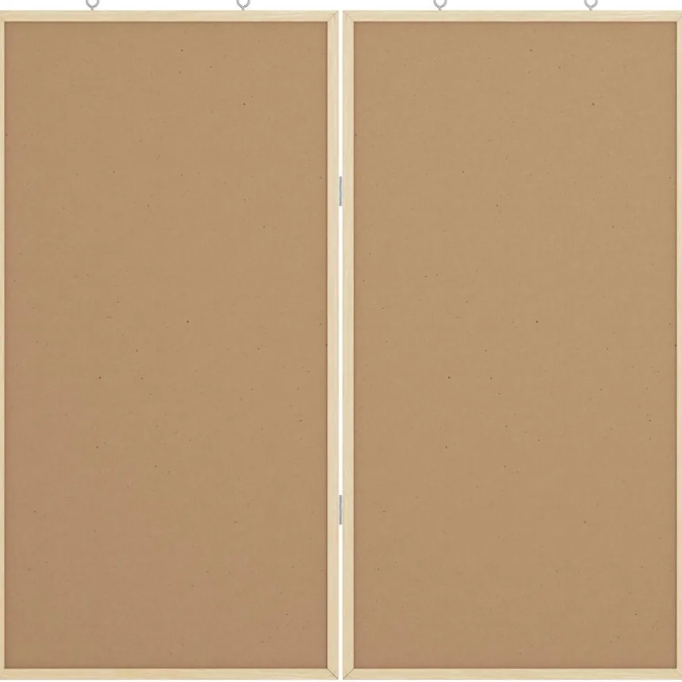 vidaXL Bulletinbord 80 x 80 x 1.4 cm Massief grenenhout Bruin