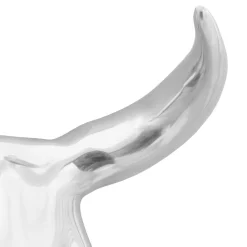 vidaXL Bullschedel Zilver 34 x 13 x 53 cm Aluminium