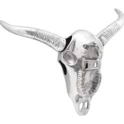 vidaXL Bullschedel Zilver 34 x 13 x 53 cm Aluminium