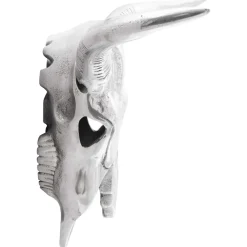 vidaXL Bullschedel Zilver 34 x 13 x 53 cm Aluminium