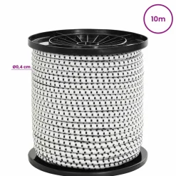 vidaXL Bungee Koorden met Haken 4 mm Zwart en Wit PP en rubber