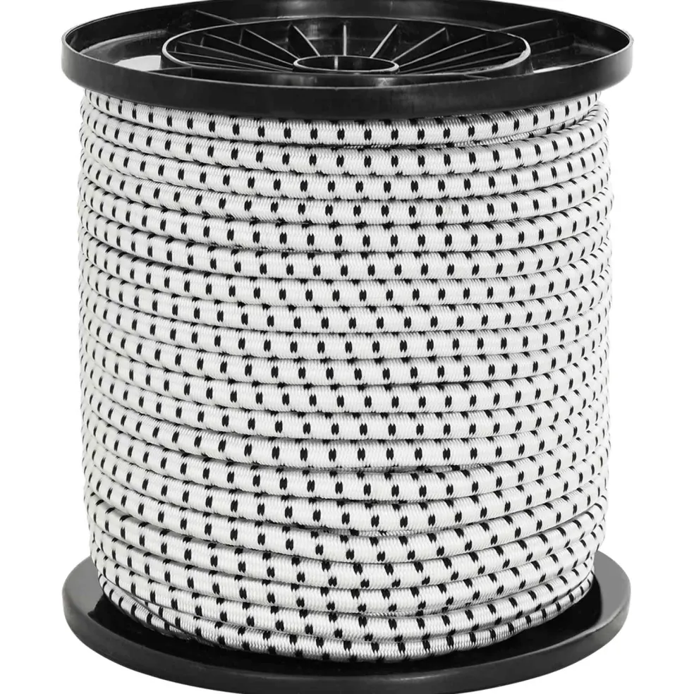 vidaXL Bungee Koorden 4 mm Zwart en Wit PP en rubber