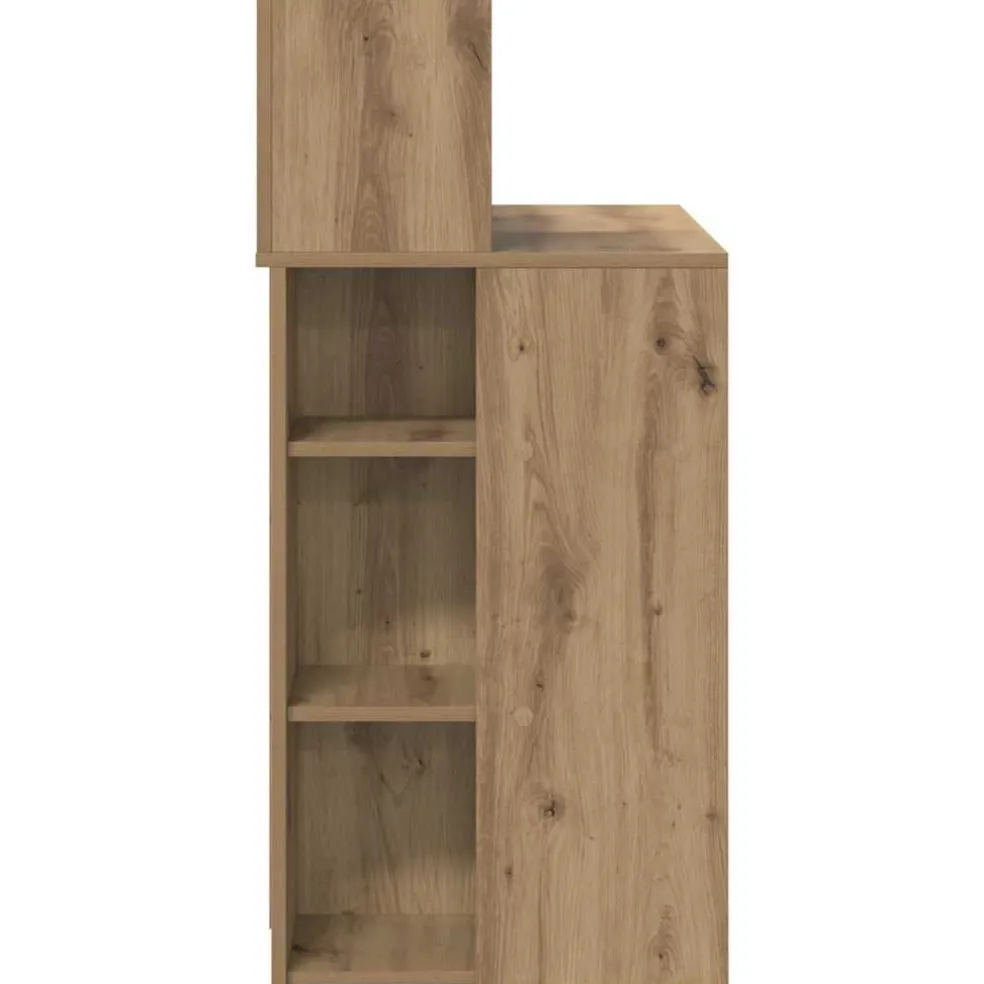 vidaXL Bureau Artisan Eiken Bewerkt hout 90 x 48 x 101,5 cm