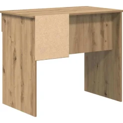 vidaXL Bureau Artisan Eiken 90 x 49 x 75 cm Bewerkt hout