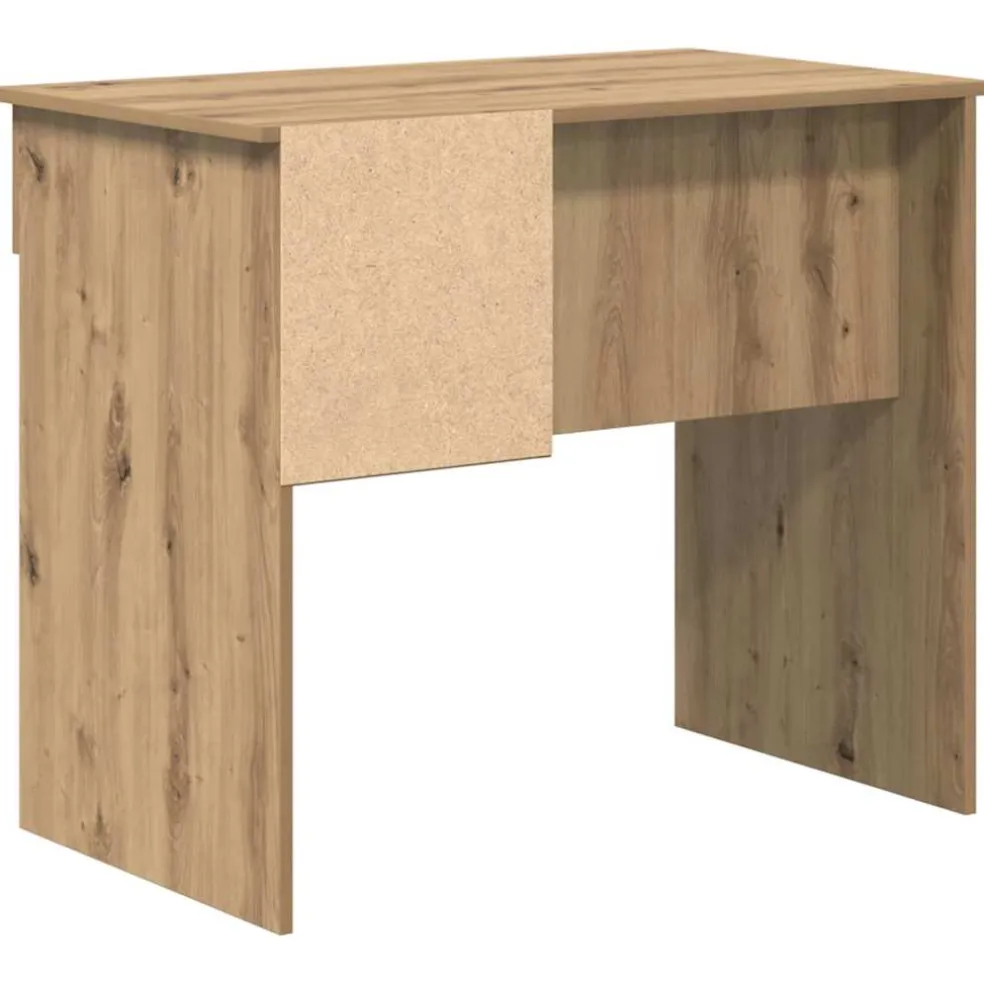 vidaXL Bureau Artisan Eiken 90 x 49 x 75 cm Bewerkt hout