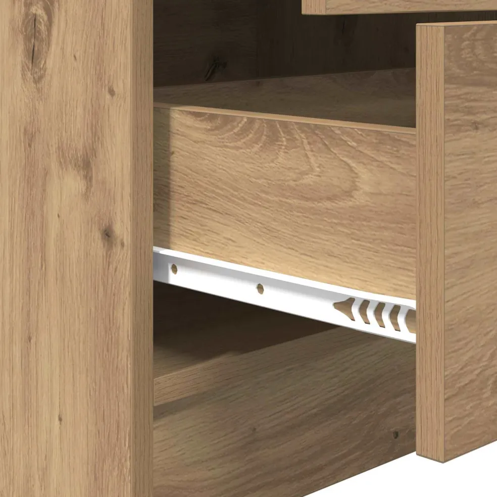 vidaXL Bureau Artisan Eiken 115,5 x 50 x 127 cm 2 st