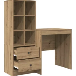 vidaXL Bureau Artisan Eiken 115,5 x 50 x 127 cm 2 st