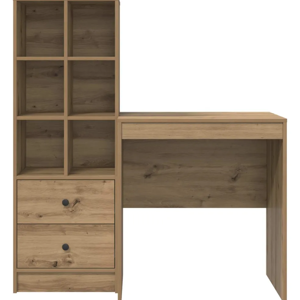 vidaXL Bureau Artisan Eiken 115,5 x 50 x 127 cm 2 st