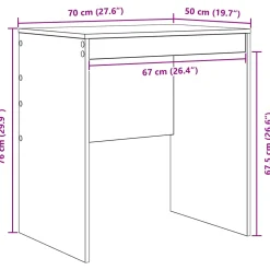 vidaXL Bureau Artisan Eiken 115,5 x 50 x 127 cm 2 st
