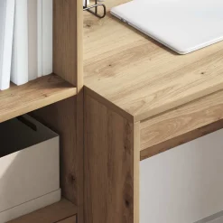 vidaXL Bureau Artisan Eiken 145.5 x 50 x 127 cm 2 st