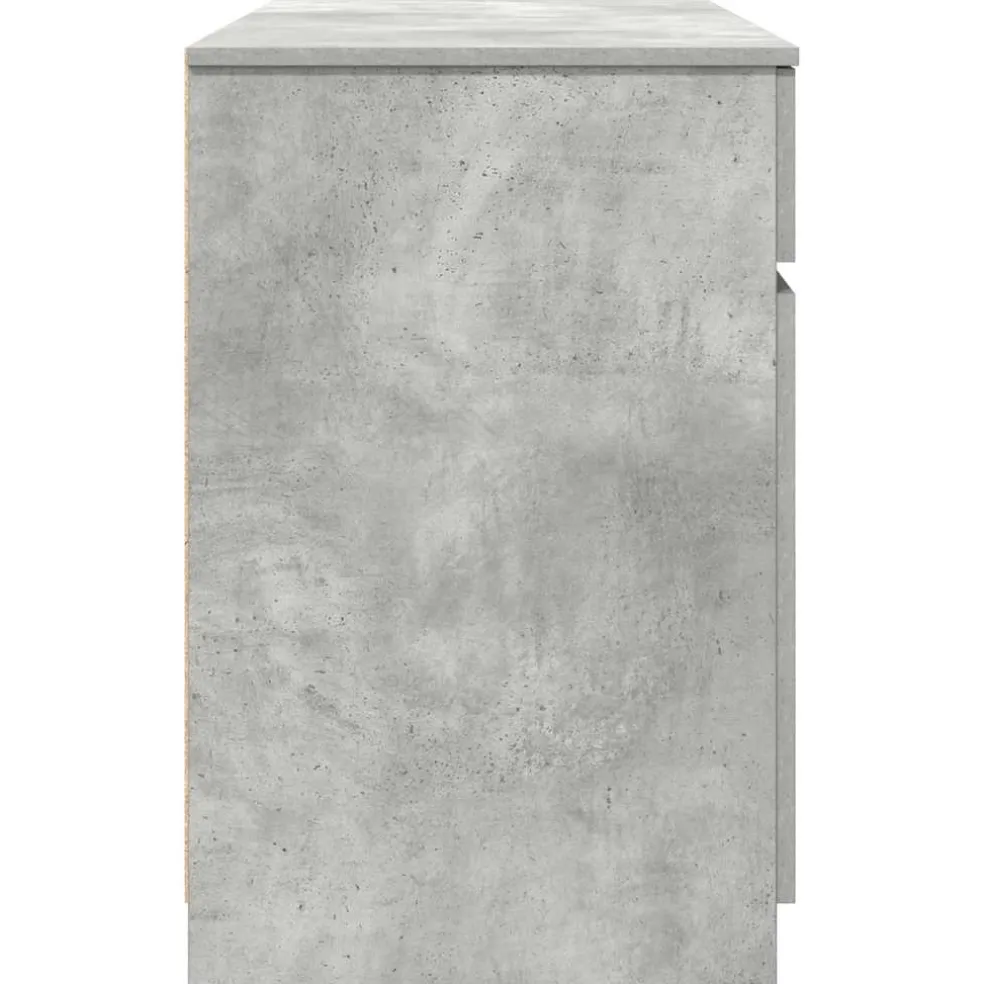 vidaXL Bureau Betongrijs Bewerkt hout 140 x 49 x 76 cm
