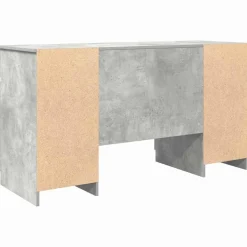 vidaXL Bureau Betongrijs Bewerkt hout 140 x 49 x 76 cm