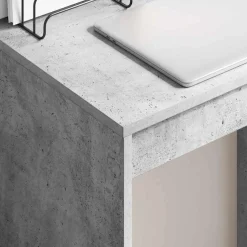 vidaXL Bureau Beton Grijs 60 x 40 x 76 cm