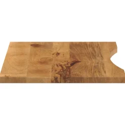 vidaXL Bureaublad met ronding 100x50x2,5 cm massief ruw mangohout