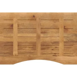 vidaXL Bureaublad met ronding 100x50x2,5 cm massief ruw mangohout