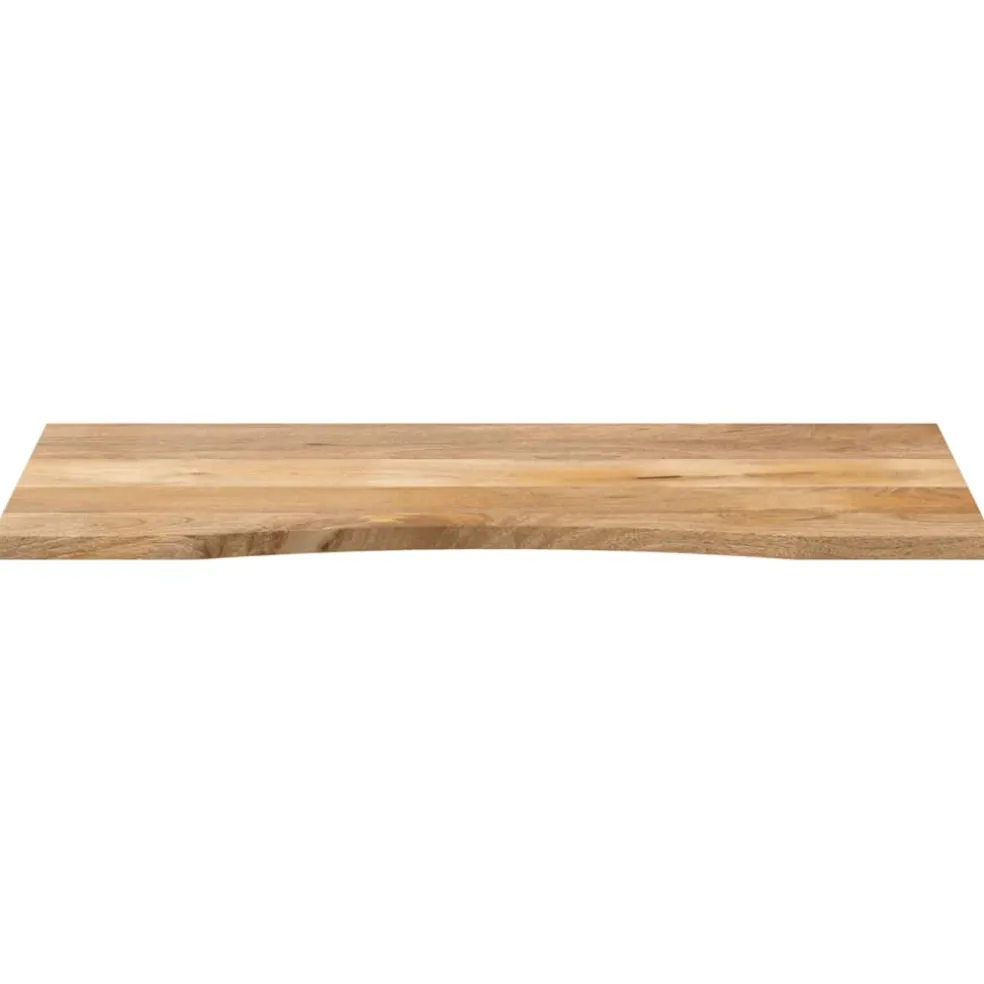 vidaXL Bureaublad met ronding 160x50x2,5 cm massief ruw mangohout