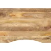 vidaXL Bureaublad met ronding 100x50x2,5 cm massief ruw mangohout