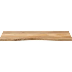 vidaXL Bureaublad met ronding 120x50x2,5 cm massief ruw mangohout