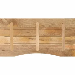 vidaXL Bureaublad met ronding 140x60x2,5 cm massief ruw mangohout
