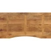 vidaXL Bureaublad met ronding 110x50x2,5 cm massief ruw mangohout