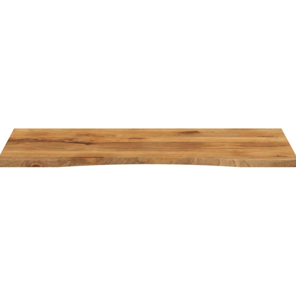 vidaXL Bureaublad met ronding 110x50x2,5 cm massief ruw mangohout