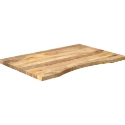 vidaXL Bureaublad met ronding 160x50x2,5 cm massief ruw mangohout