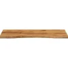 vidaXL Bureaublad met ronding 140x50x2,5 cm massief ruw mangohout