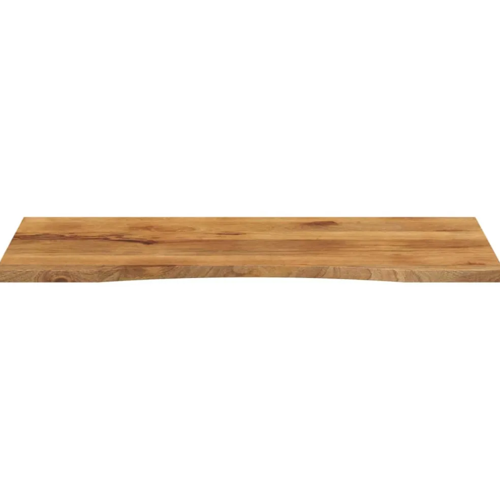vidaXL Bureaublad met ronding 140x50x2,5 cm massief ruw mangohout