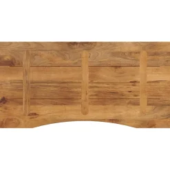 vidaXL Bureaublad met ronding 140x50x2,5 cm massief ruw mangohout