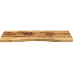 vidaXL Bureaublad met ronding 90x50x2,5 cm massief ruw mangohout