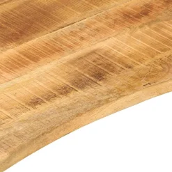 vidaXL Bureaublad met ronding 90x50x2,5 cm massief ruw mangohout