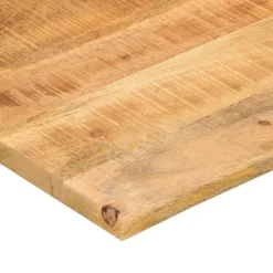 vidaXL Bureaublad met ronding 90x50x2,5 cm massief ruw mangohout