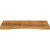 vidaXL Bureaublad met ronding 90x60x2,5 cm massief ruw mangohout