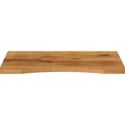vidaXL Bureaublad met ronding 110x60x2,5 cm massief ruw mangohout
