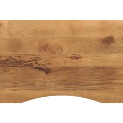 vidaXL Bureaublad met ronding 90x60x2,5 cm massief ruw mangohout