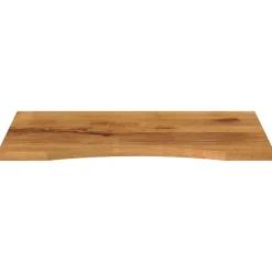 vidaXL Bureaublad met ronding 80x50x2,5 cm massief ruw mangohout