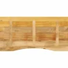 vidaXL Bureaublad met ronding 120x50x2,5 cm massief ruw mangohout