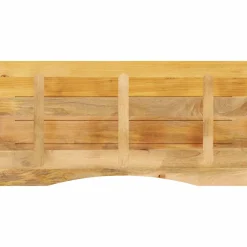 vidaXL Bureaublad met ronding 120x50x2,5 cm massief ruw mangohout