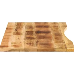 vidaXL Bureaublad met ronding 120x50x2,5 cm massief ruw mangohout