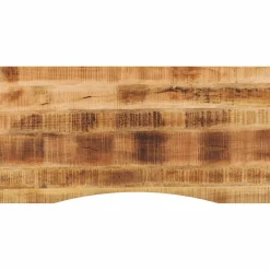 vidaXL Bureaublad met ronding 120x50x2,5 cm massief ruw mangohout