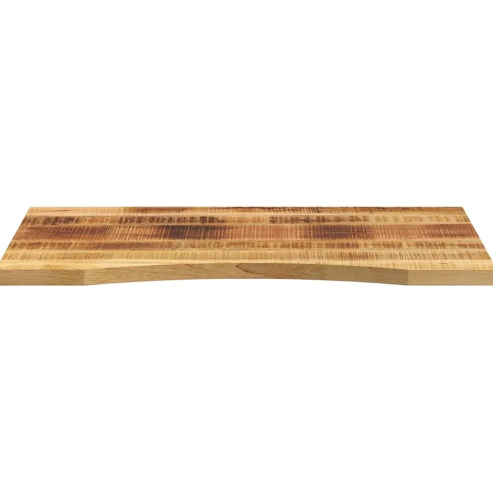 vidaXL Bureaublad met ronding 80x60x2,5 cm massief ruw mangohout