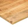 vidaXL Bureaublad met ronding 100x60x2,5 cm massief ruw mangohout